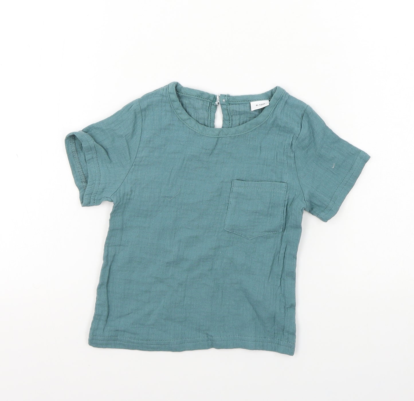 Preworn  Boys Green   Basic T-Shirt Size 9-12 Months