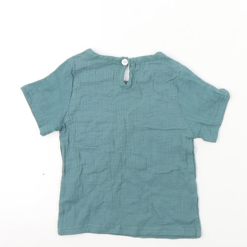 Preworn  Boys Green   Basic T-Shirt Size 9-12 Months