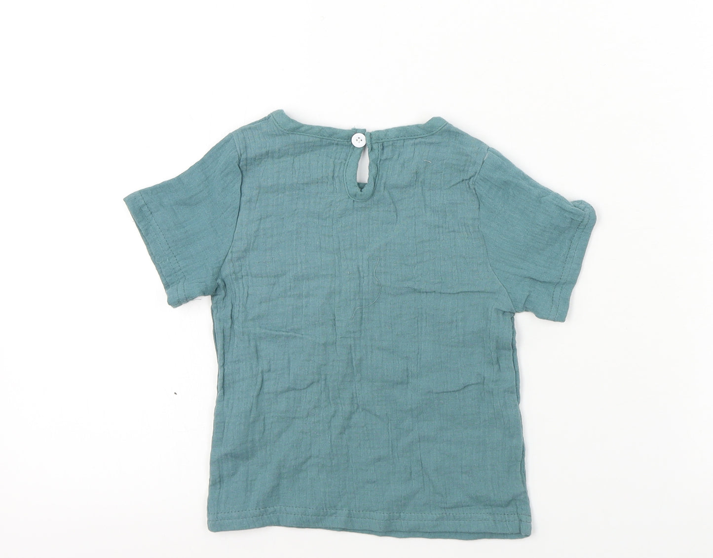 Preworn  Boys Green   Basic T-Shirt Size 9-12 Months