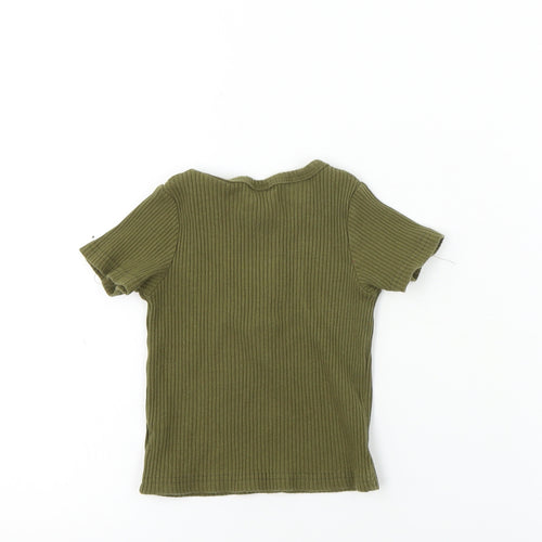 preworn  Girls Green   Basic T-Shirt Size 9-12 Months