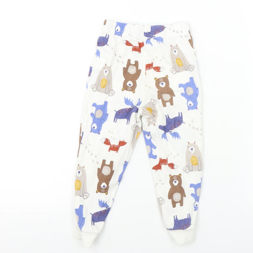 Matalan  Boys White   Sweatpants Trousers Size 2-3 Years