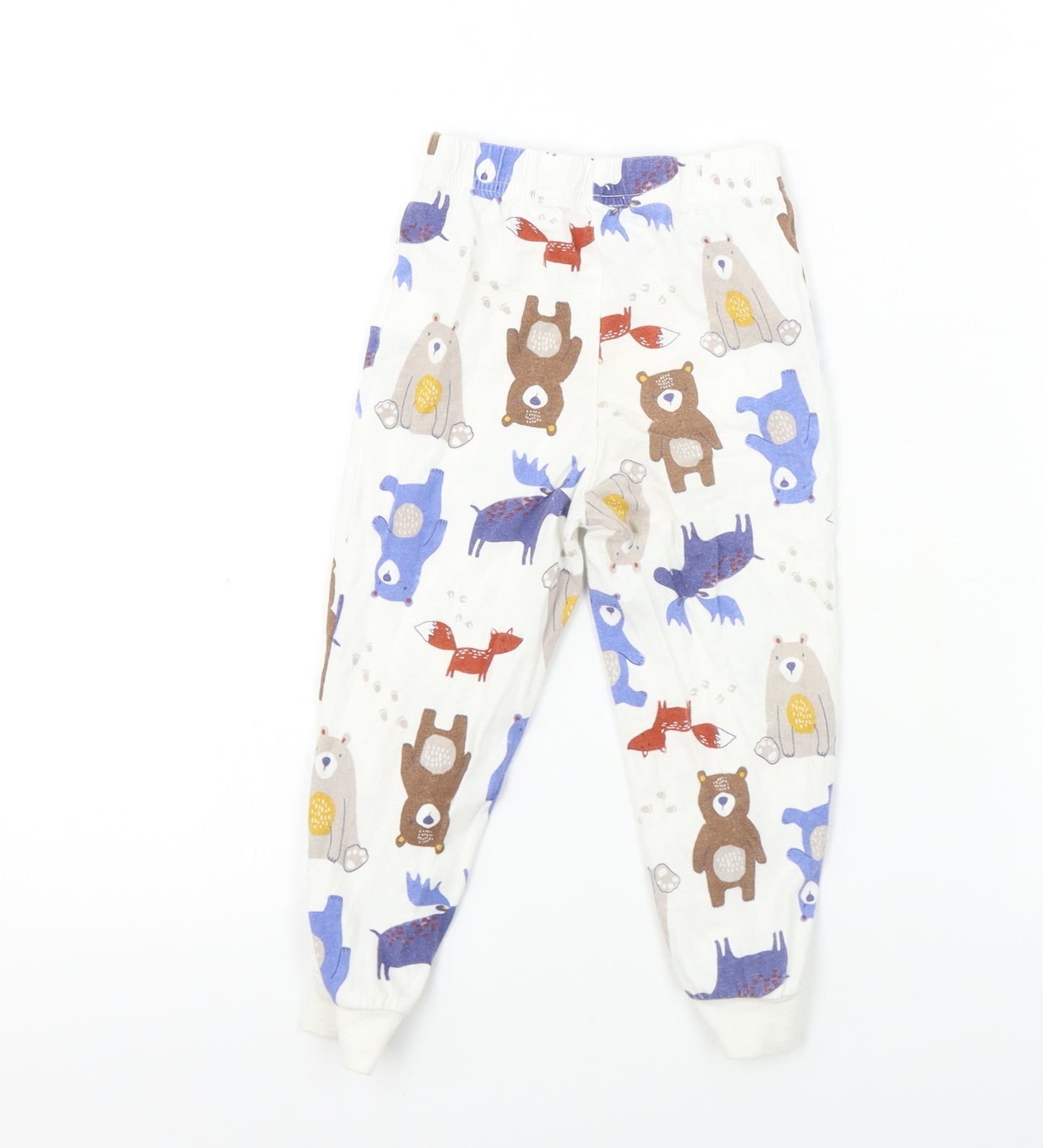 Matalan  Boys White   Sweatpants Trousers Size 2-3 Years