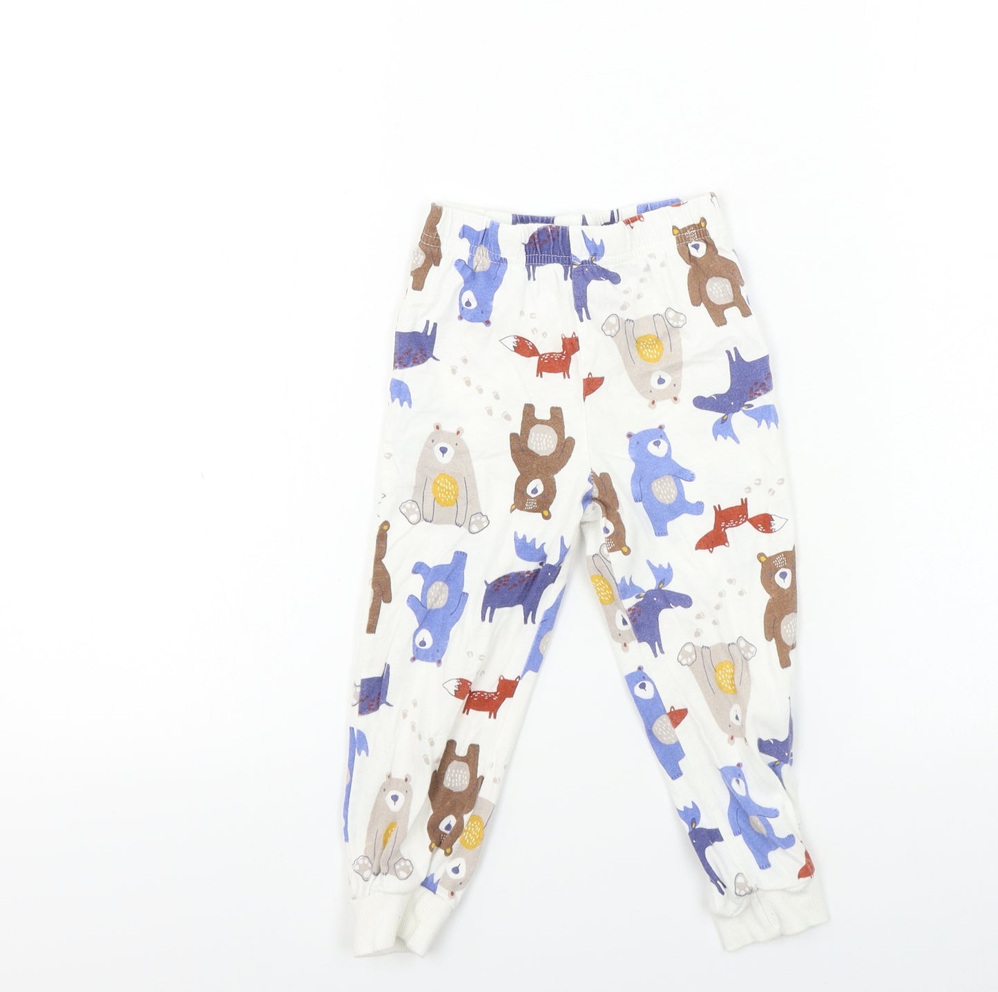 Matalan  Boys White   Sweatpants Trousers Size 2-3 Years