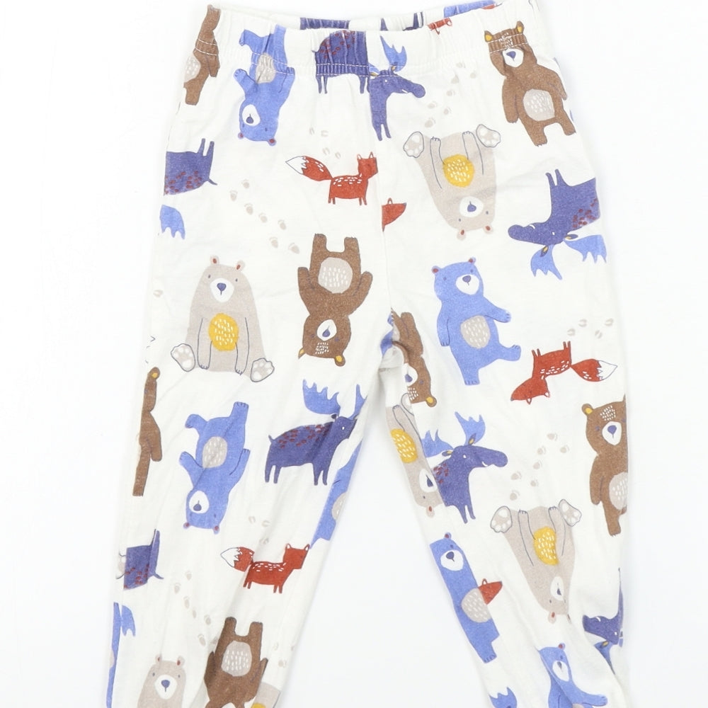 Matalan  Boys White   Sweatpants Trousers Size 2-3 Years