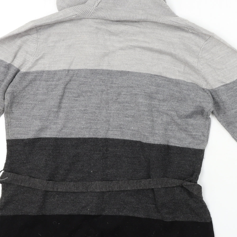 TU Womens Grey Striped  Jumper Dress  Size 10