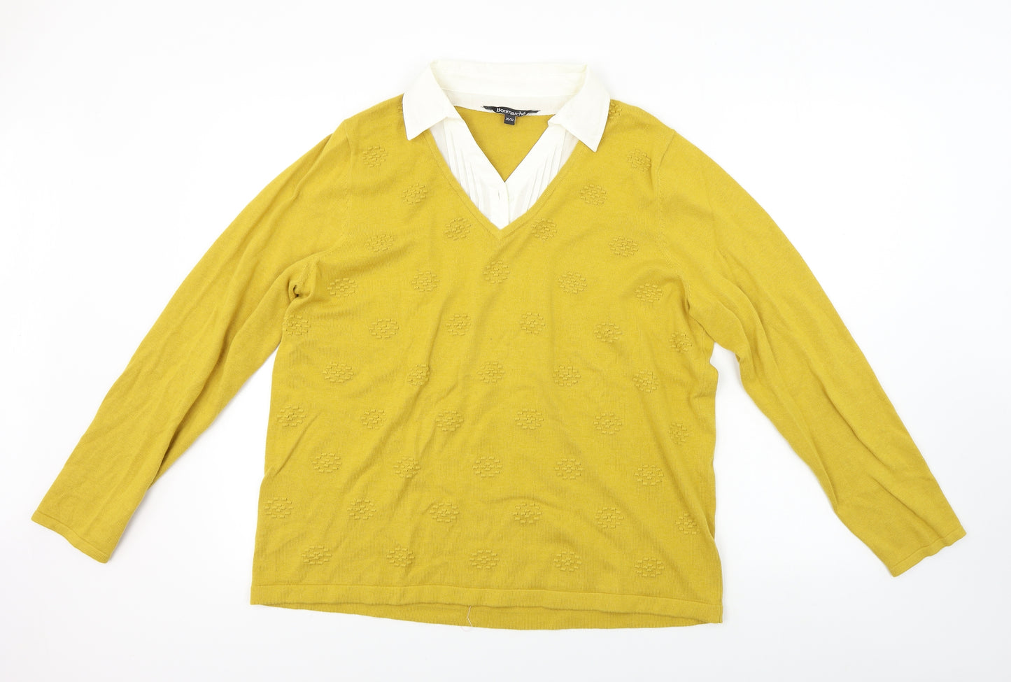 Bonmarché  Womens Yellow   Pullover Jumper Size 20