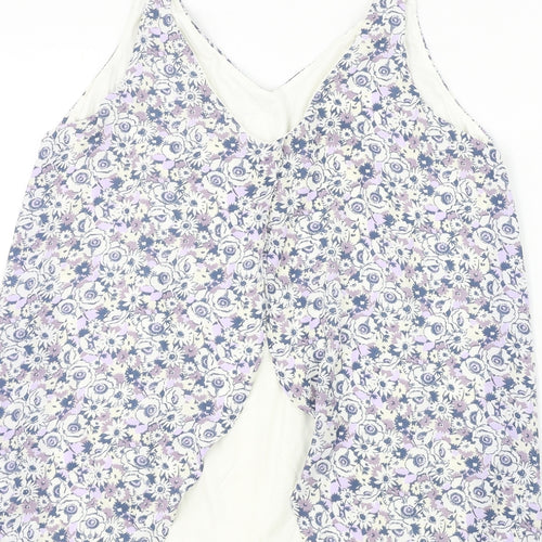 NEXT  Womens White Floral  Basic Tank Size 10