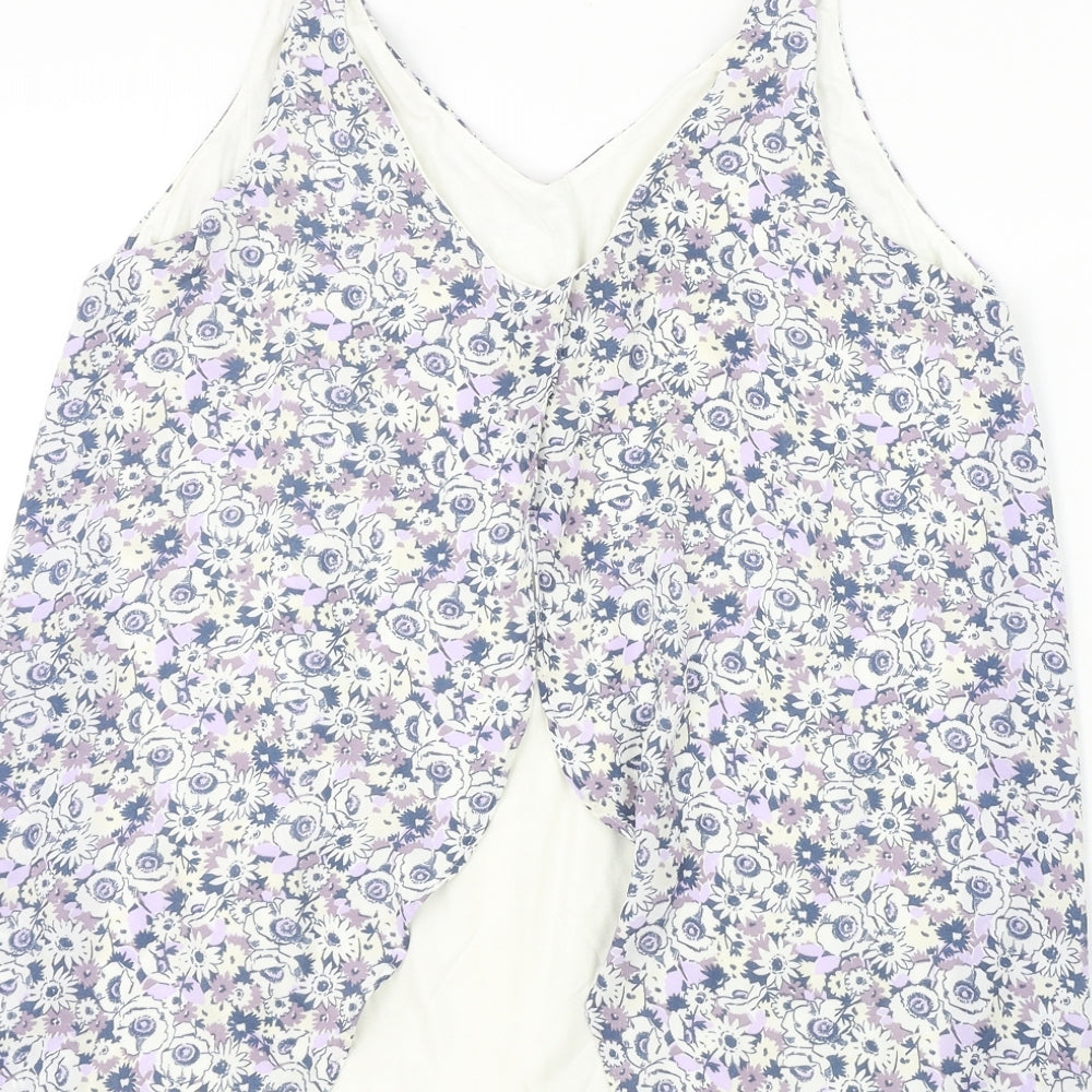 NEXT  Womens White Floral  Basic Tank Size 10