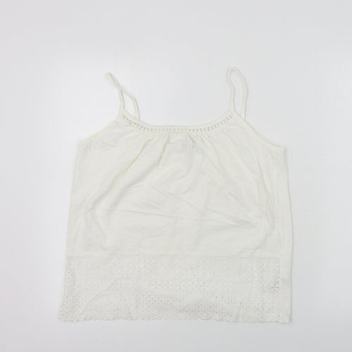 NEXT  Womens White Houndstooth  Basic T-Shirt Size 10