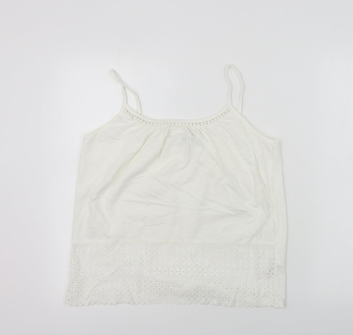 NEXT  Womens White Houndstooth  Basic T-Shirt Size 10