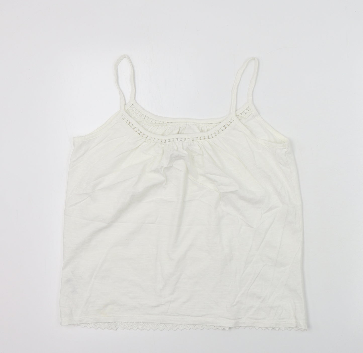 NEXT  Womens White Houndstooth  Basic T-Shirt Size 10