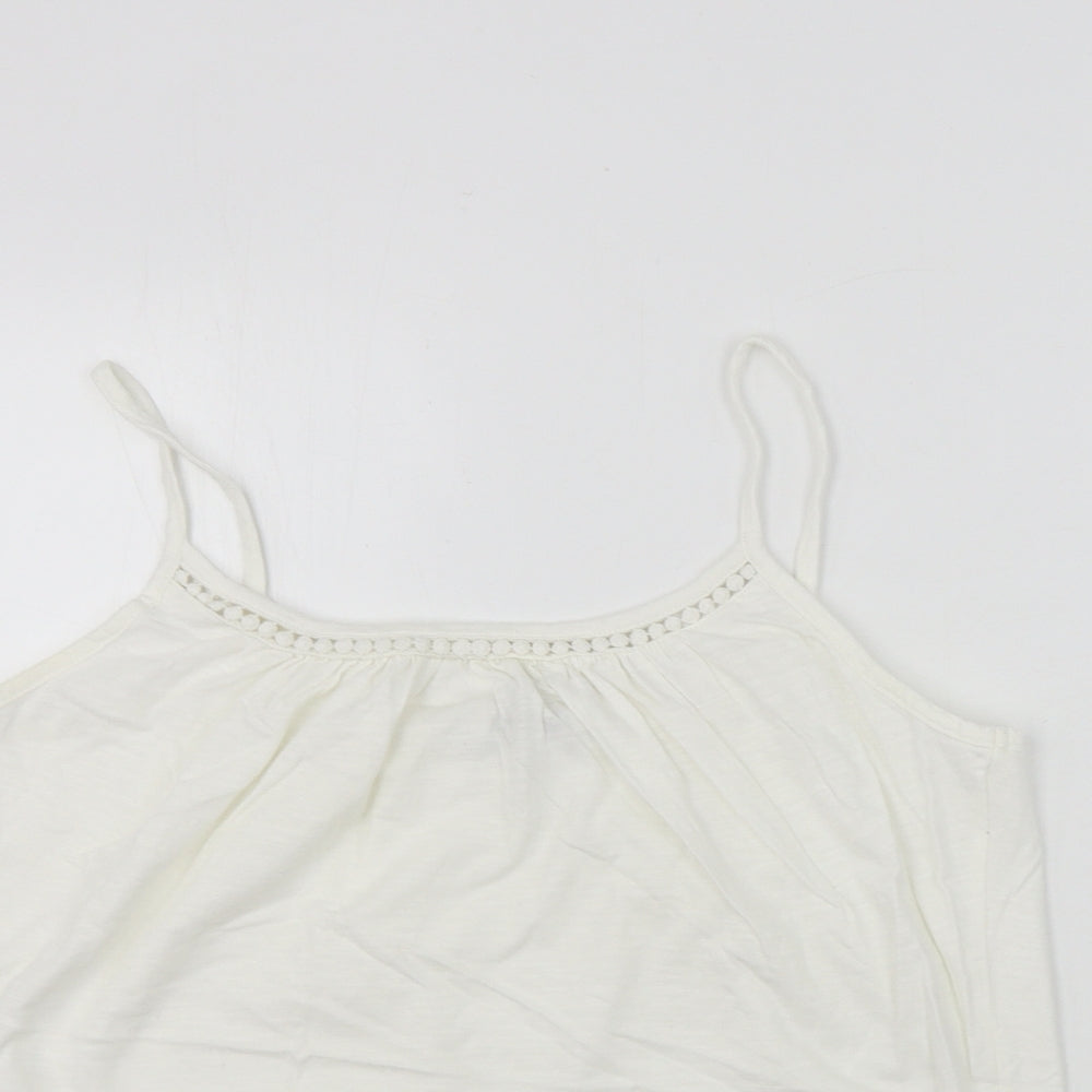 NEXT  Womens White Houndstooth  Basic T-Shirt Size 10