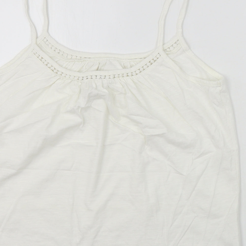 NEXT  Womens White Houndstooth  Basic T-Shirt Size 10