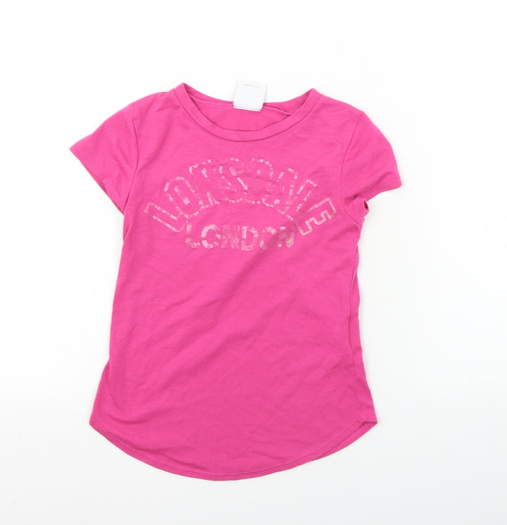 Lonsdale  Girls Pink   Basic T-Shirt Size 9-10 Years