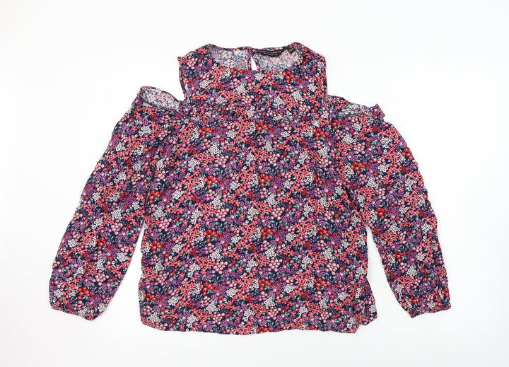 Dorothy Perkins Womens Pink Floral Basic Blouse Size 10