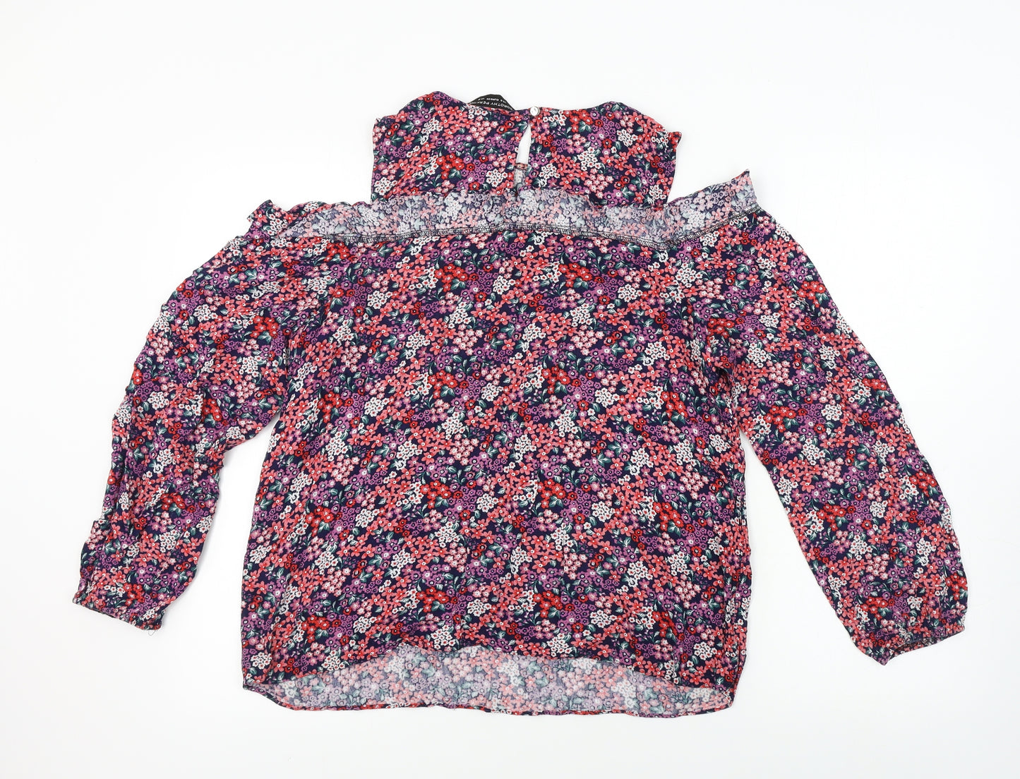 Dorothy Perkins  Womens Pink Floral  Basic Blouse Size 10