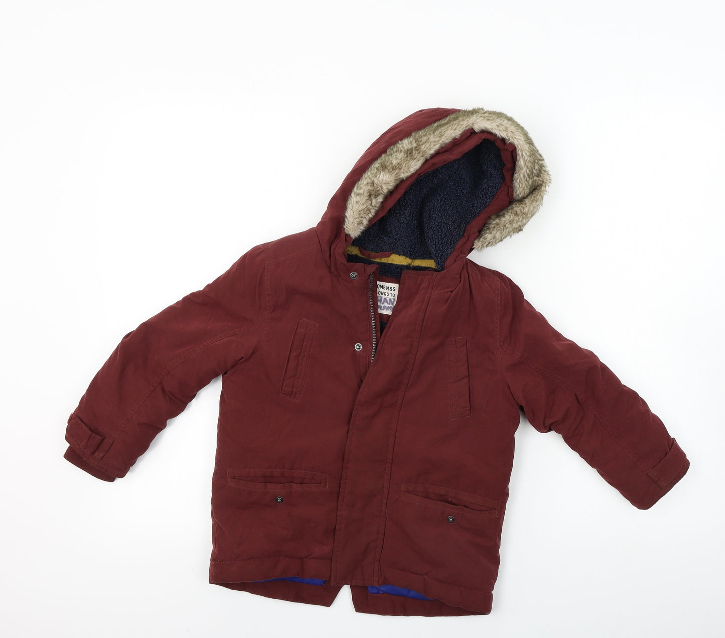 Marks and Spencer  Boys Brown   Jacket Coat Size 4XL
