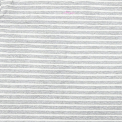Joules Womens Green Striped  Basic T-Shirt Size 10