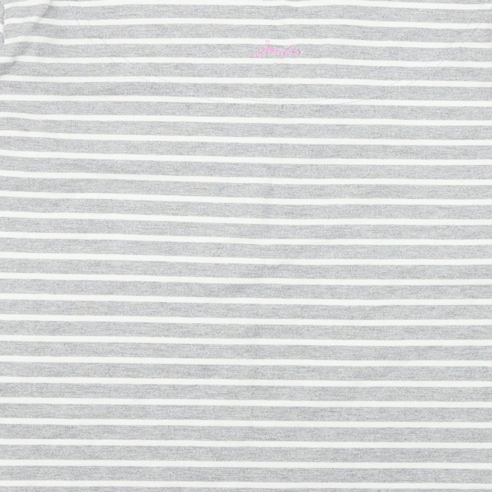 Joules Womens Green Striped  Basic T-Shirt Size 10
