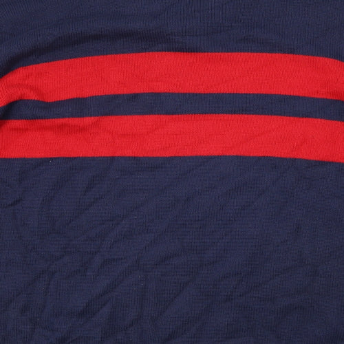Crew Clothing Mens Blue Striped  Pullover Jumper Size L