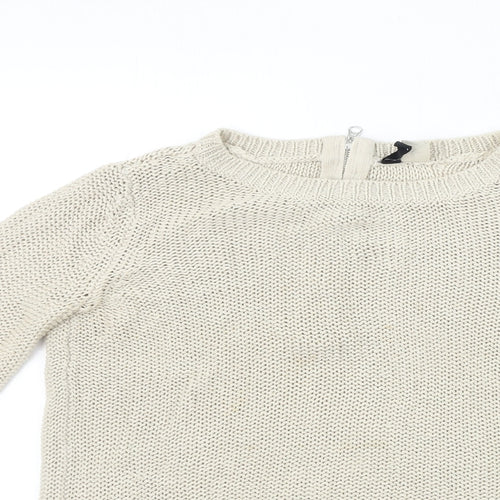 H&M  Womens Beige   Pullover Jumper Size XS