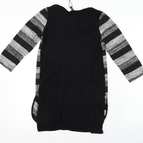 Stradivarius  Womens Grey Striped  Basic T-Shirt Size S