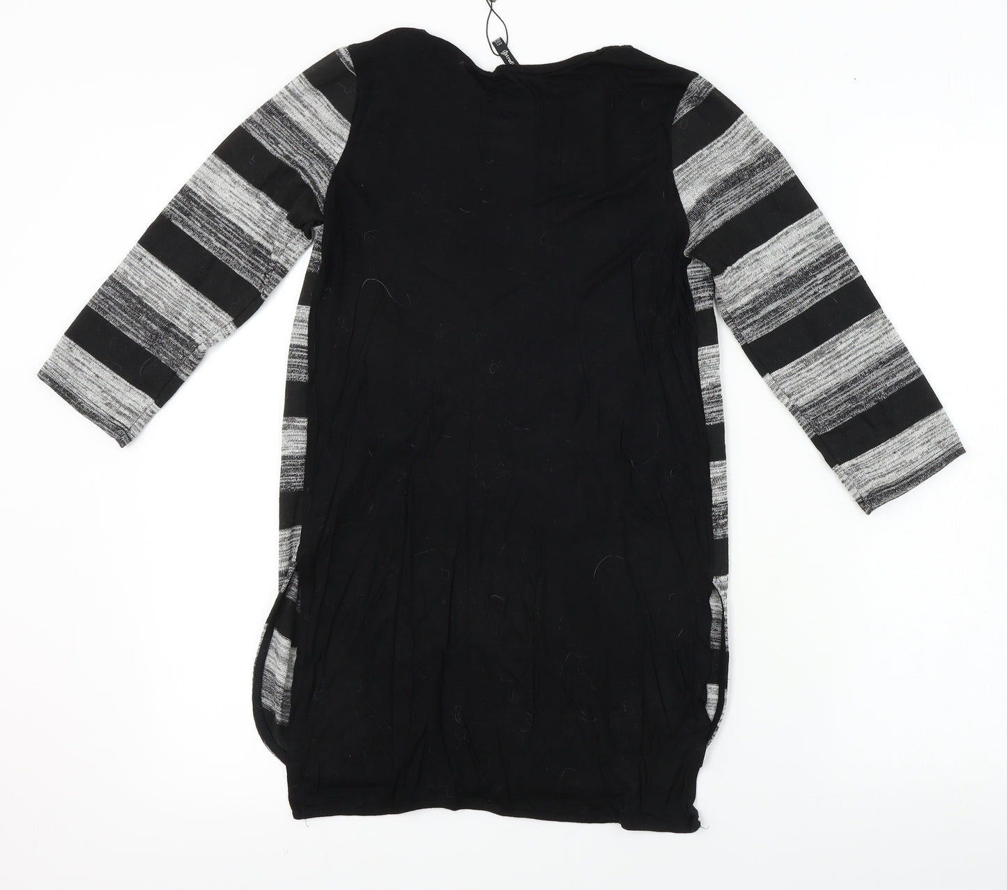Stradivarius  Womens Grey Striped  Basic T-Shirt Size S