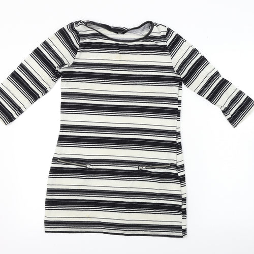 F&F  Womens Ivory Striped  Bodycon  Size 8