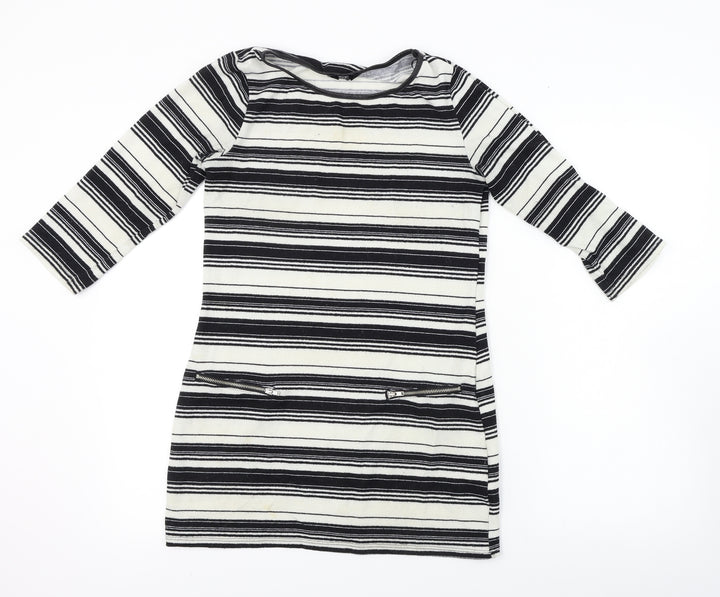 F&F Womens Ivory Striped Bodycon Size 8