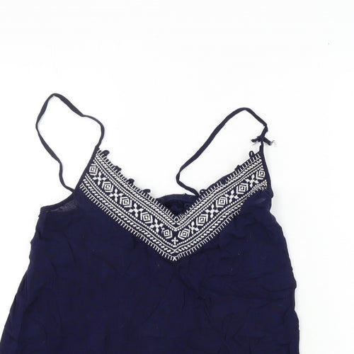 George  Womens Blue Paisley  Basic Tank Size 8