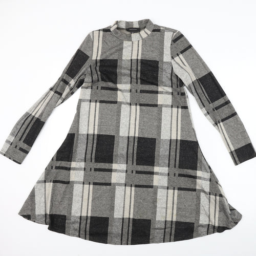 Atmosphere  Womens Grey Check  A-Line  Size 8