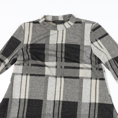 Atmosphere  Womens Grey Check  A-Line  Size 8