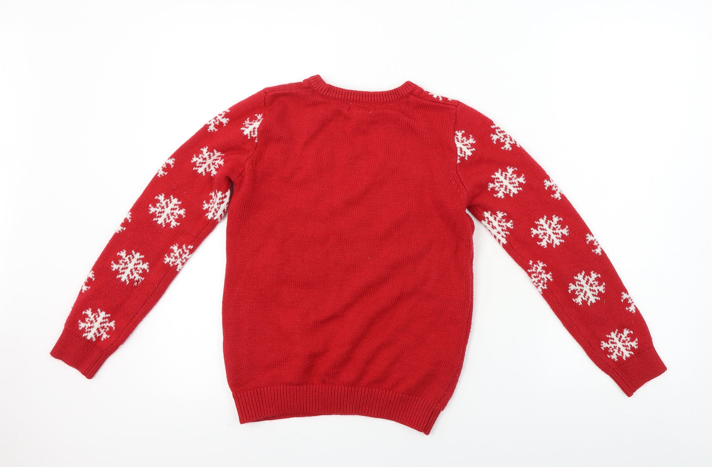 Blue Zoo Boys Red   Pullover Jumper Size 11-12 Years  - Christmas Jumper