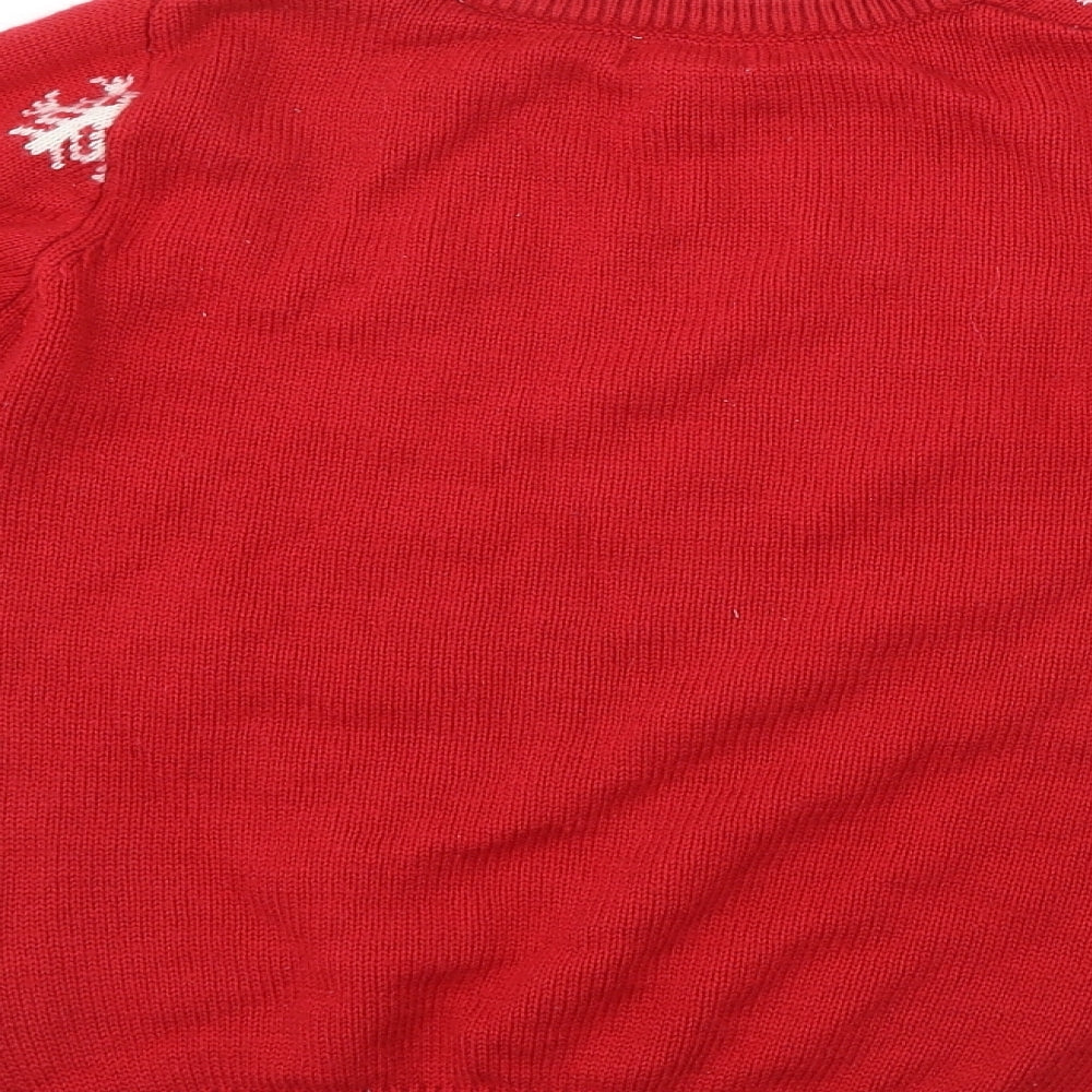 Blue Zoo Boys Red   Pullover Jumper Size 11-12 Years  - Christmas Jumper