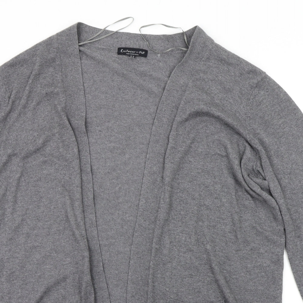 F&F Womens Grey   Cardigan Jumper Size 18