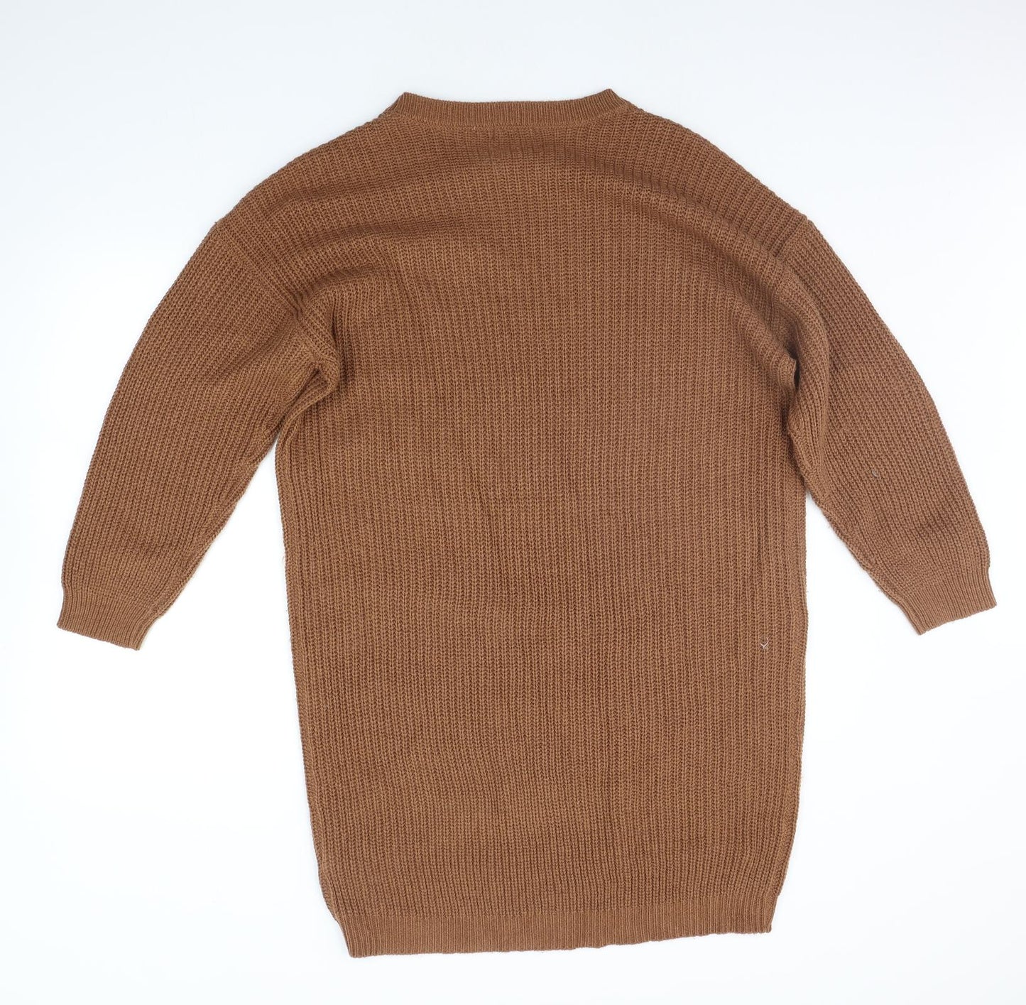 Boohoo Womens Brown   Jumper Dress  Size L