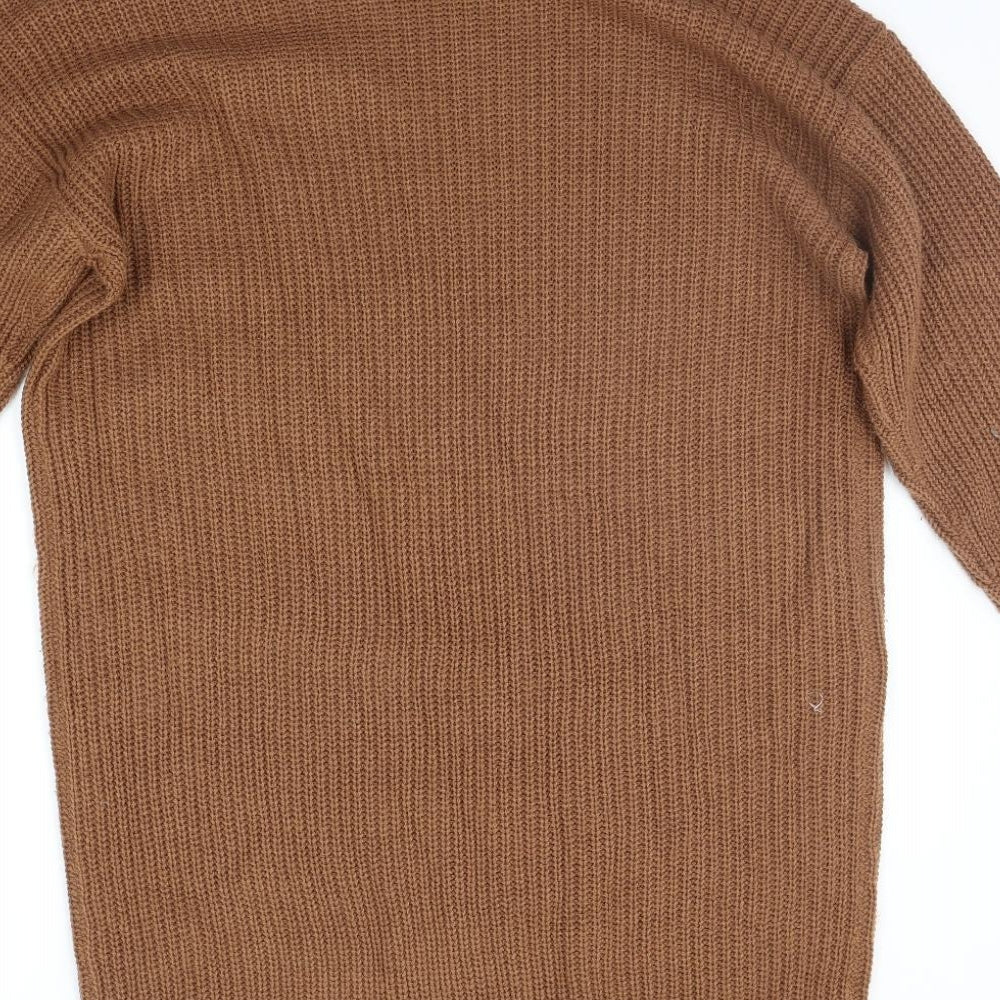 Boohoo Womens Brown   Jumper Dress  Size L