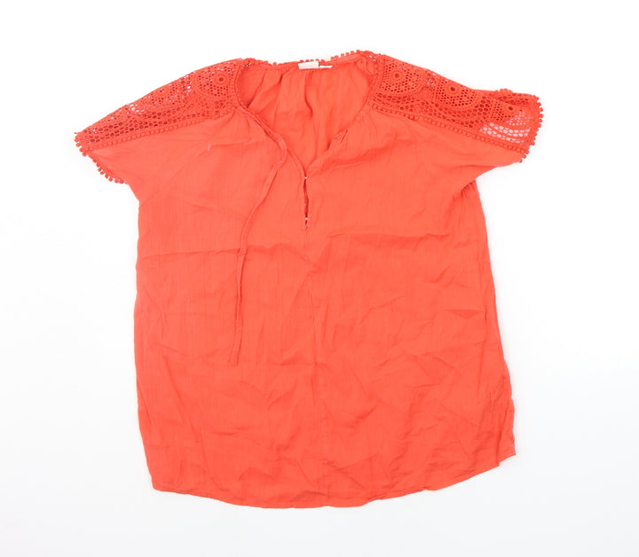 Gap Girls Orange Basic Blouse Size 2XS