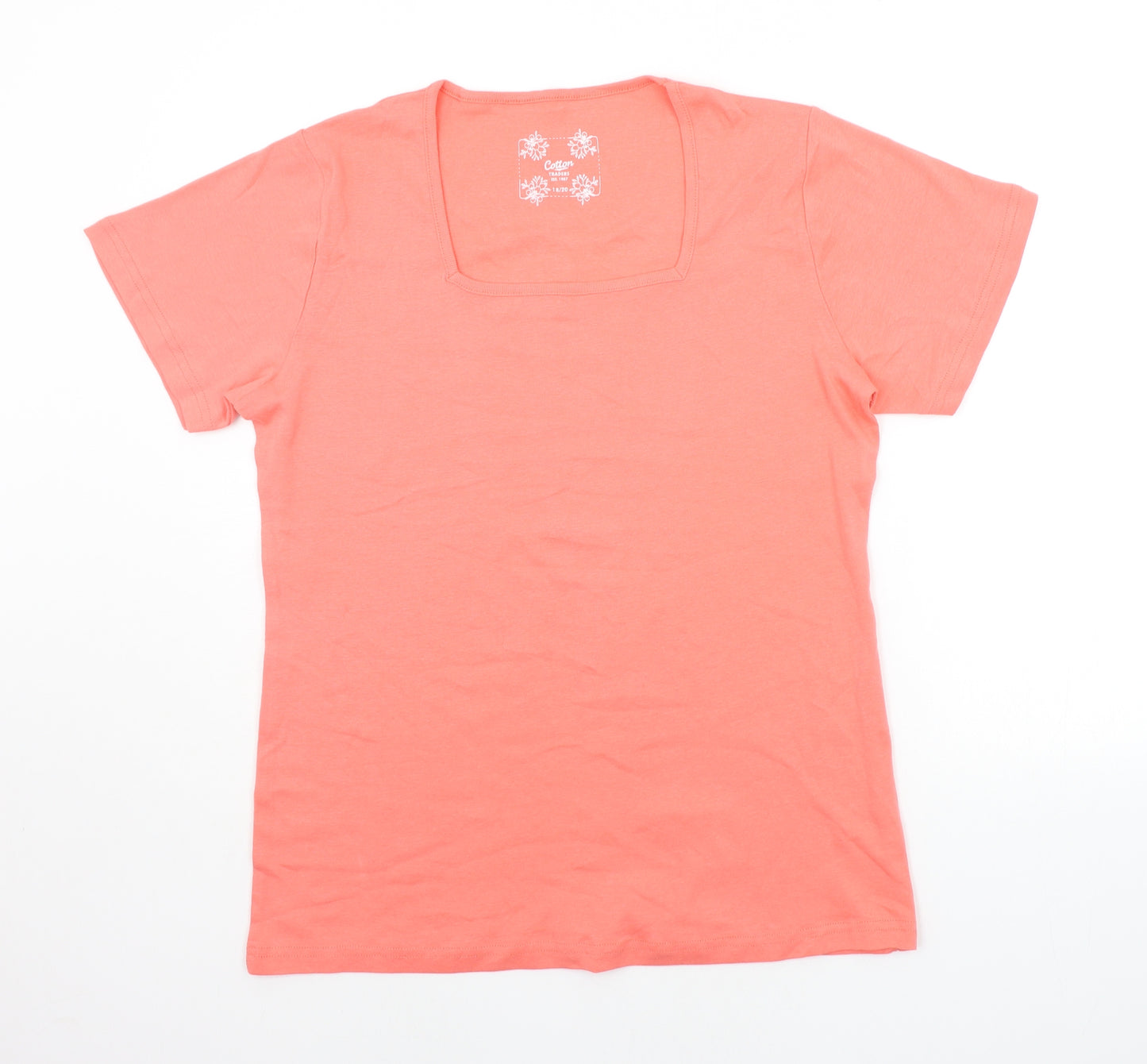 Cotton Traders Womens Pink   Basic T-Shirt Size 18