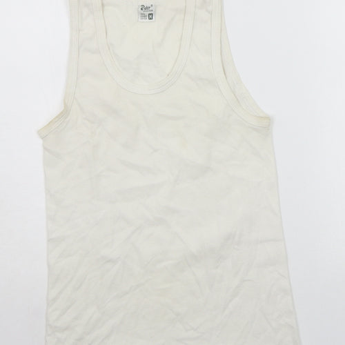 Rider Womens White   Basic Tank Size M