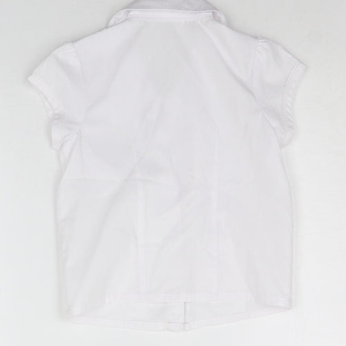 George Girls White   Basic Button-Up Size 4-5 Years
