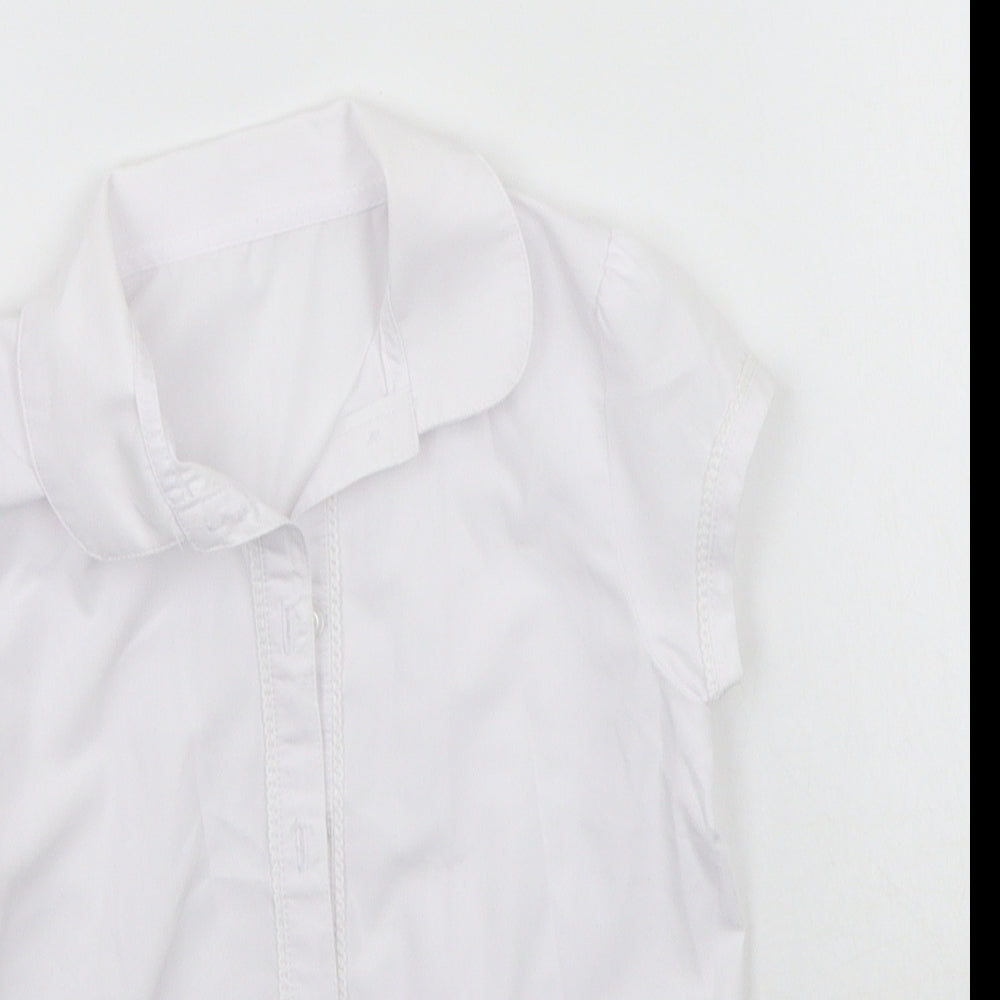 George Girls White   Basic Button-Up Size 4-5 Years