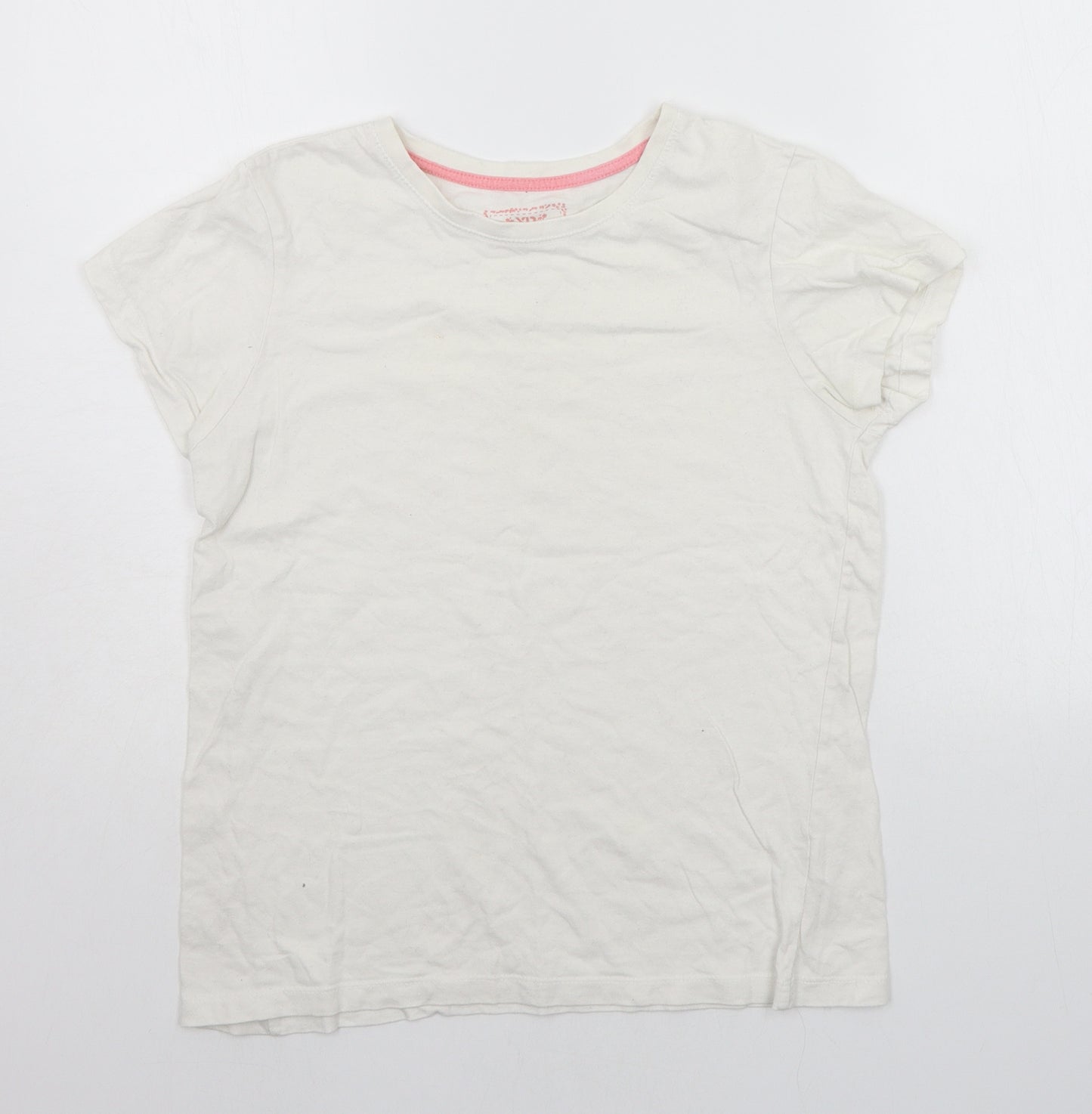 Young Dimension Girls White   Basic T-Shirt Size 12-13 Years