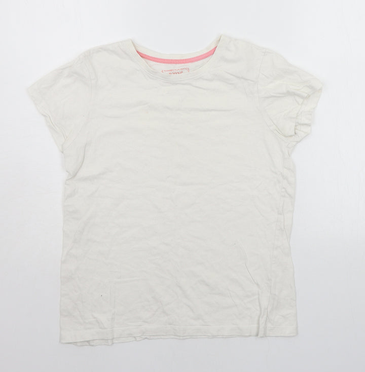Young Dimension Girls White   Basic T-Shirt Size 12-13 Years