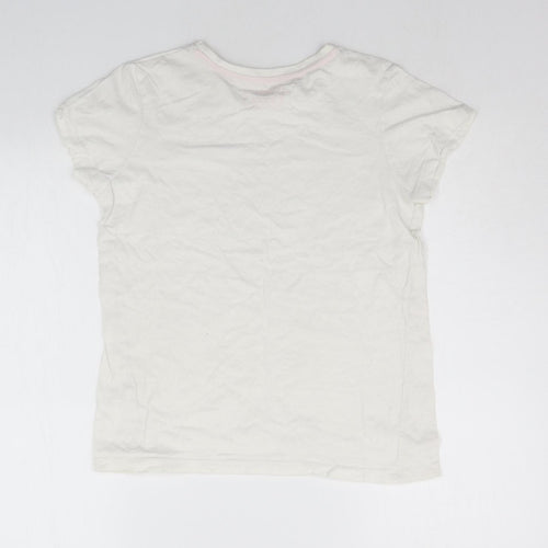 Young Dimension Girls White   Basic T-Shirt Size 12-13 Years