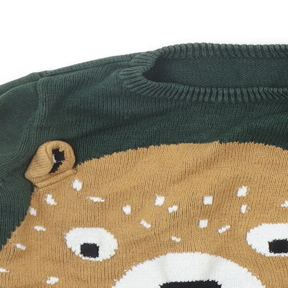 Matalan Boys Green   Pullover Jumper Size 3-4 Years  - BEAR