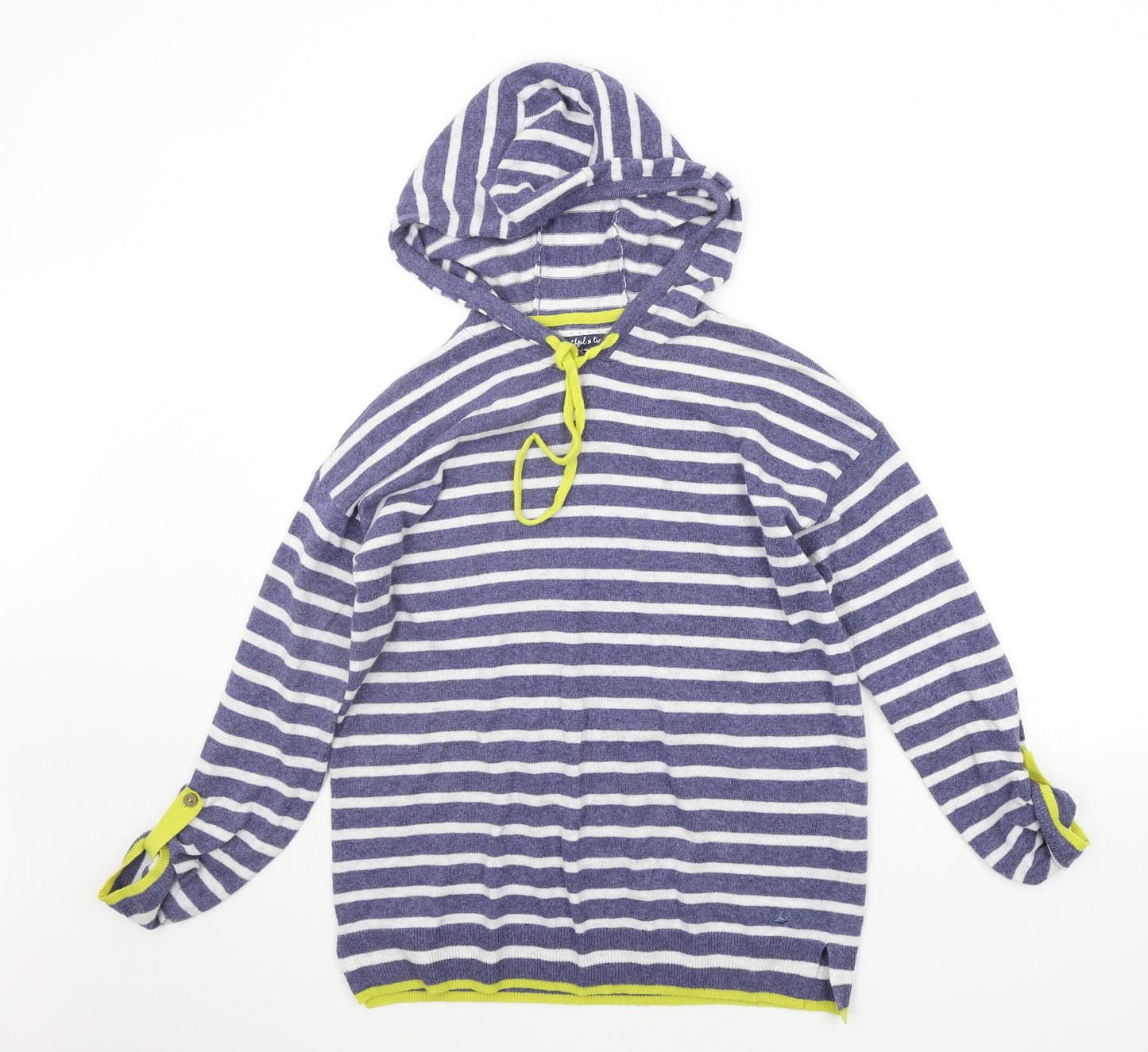 MANTARY  Womens Blue Striped  Pullover Jumper Size 12