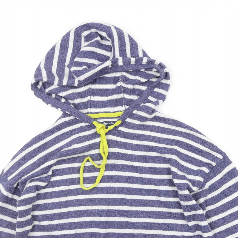 MANTARY  Womens Blue Striped  Pullover Jumper Size 12