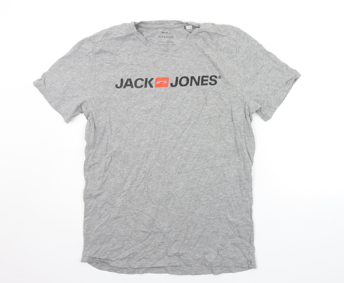 JACK AND JONES Mens Grey    T-Shirt Size L