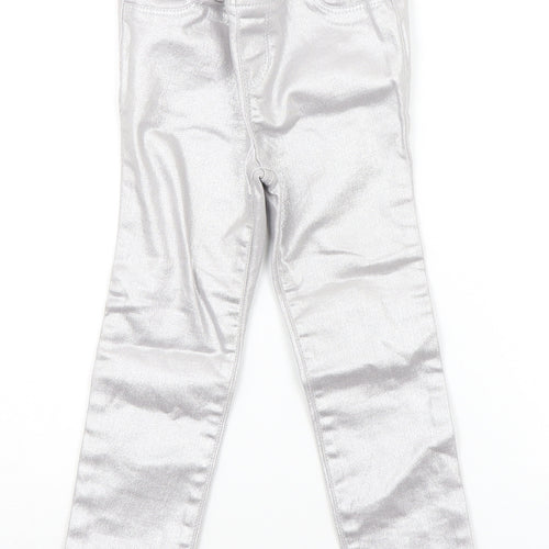 Gap Girls Silver   Chino Trousers Size 5 Years